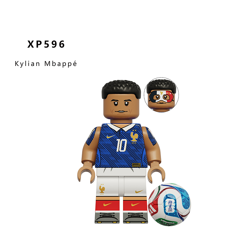 World Cup Football Player Messi Erling Haaland Harry Kane Minifg Kylian Mbappe Building Blocks Fans Collection Sports Team Toy Gift G0202