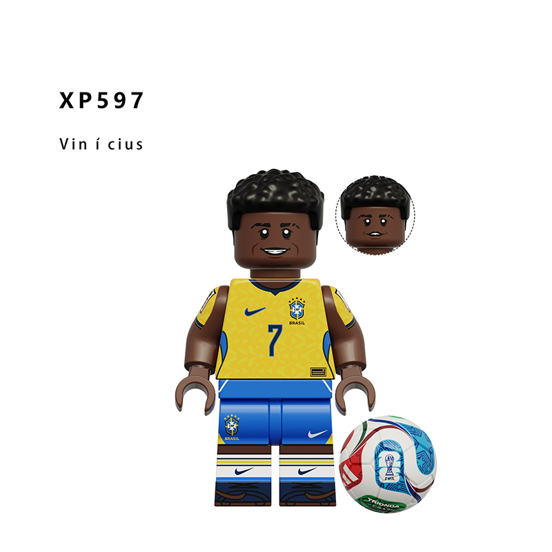 World Cup Football Player Messi Erling Haaland Harry Kane Minifg Kylian Mbappe Building Blocks Fans Collection Sports Team Toy Gift G0202