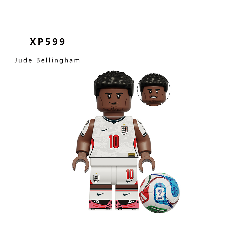 World Cup Football Player Messi Erling Haaland Harry Kane Minifg Kylian Mbappe Building Blocks Fans Collection Sports Team Toy Gift G0202