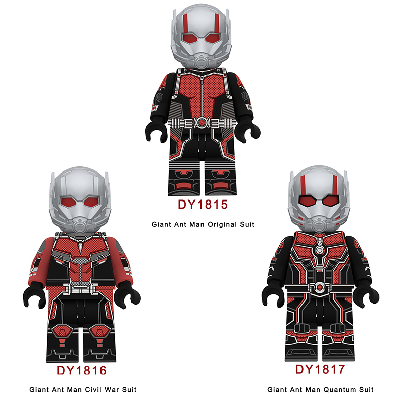 Marvel Superhero Giant Ant Man Minifigs Building Block Original Suit Civil War Suit Quantum Suit Large Scale DC Comics Collectible Toy Gifts DY1815-1817