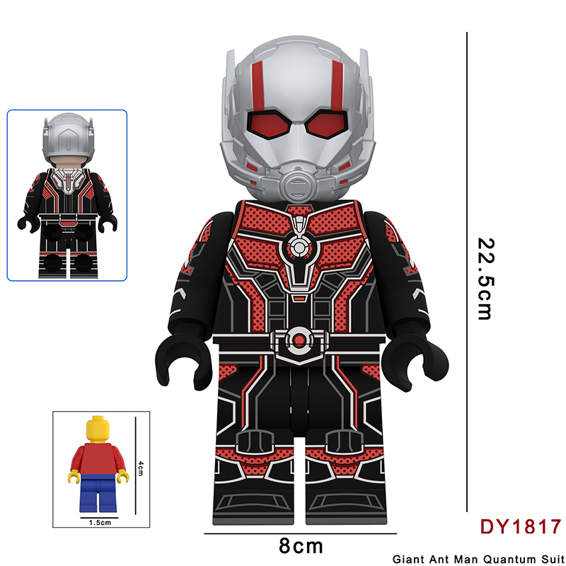 Marvel Superhero Giant Ant Man Minifigs Building Block Original Suit Civil War Suit Quantum Suit Large Scale DC Comics Collectible Toy Gifts DY1815-1817