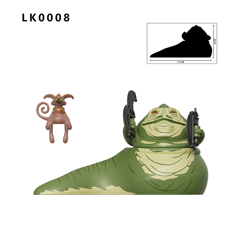 Star Wars Jabba the Hutt Large Minifigs Building Block Salacious Crumb Desert Crime Lord Collectible Display Toy Model Gifts LK0008 LK0009