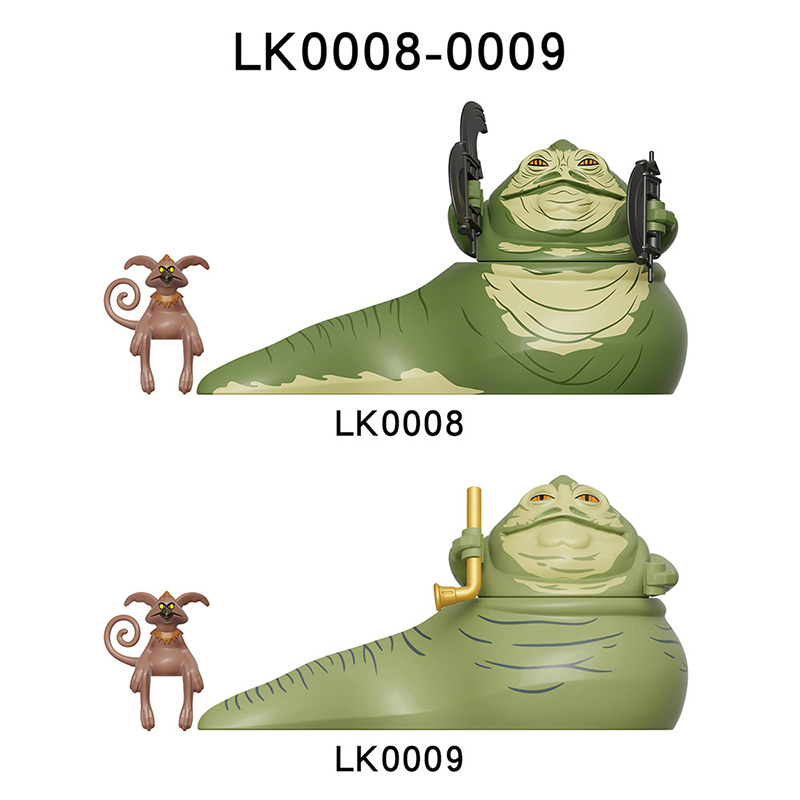 Star Wars Jabba the Hutt Large Minifigs Building Block Salacious Crumb Desert Crime Lord Collectible Display Toy Model Gifts LK0008 LK0009
