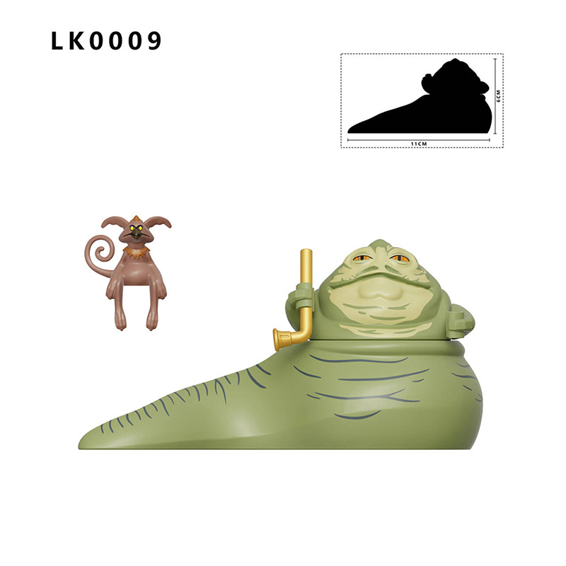 Star Wars Jabba the Hutt Large Minifigs Building Block Salacious Crumb Desert Crime Lord Collectible Display Toy Model Gifts LK0008 LK0009