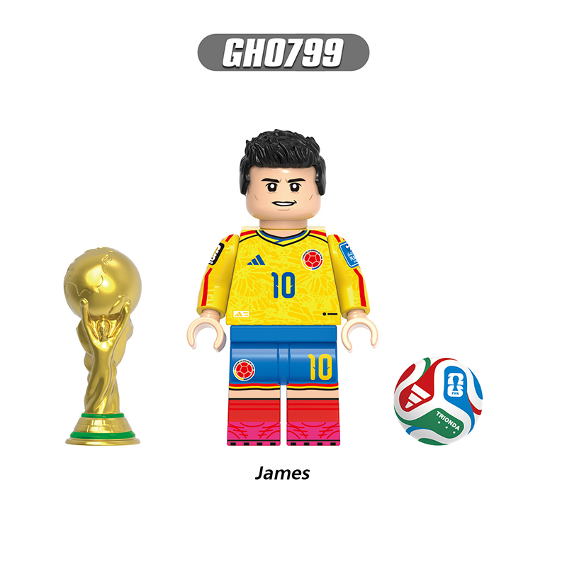 World Cup Football Player Rodro James Salah Minifgs Neuer Building Blocks  Son Heung-Min Sports Team Bricks Toy Gift Fans G0203