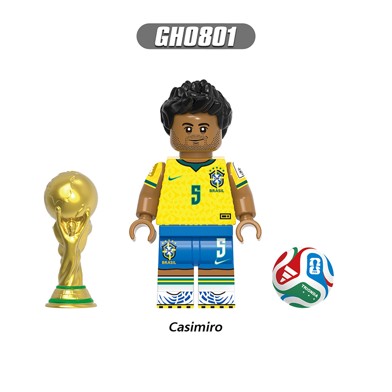 World Cup Football Player Rodro James Salah Minifgs Neuer Building Blocks  Son Heung-Min Sports Team Bricks Toy Gift Fans G0203