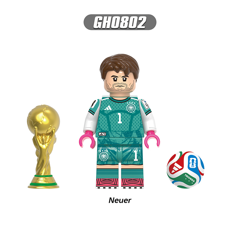 World Cup Football Player Rodro James Salah Minifgs Neuer Building Blocks  Son Heung-Min Sports Team Bricks Toy Gift Fans G0203