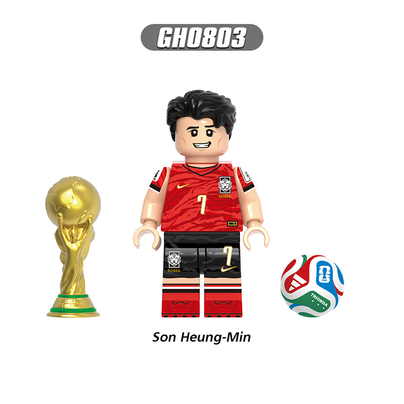 World Cup Football Player Rodro James Salah Minifgs Neuer Building Blocks  Son Heung-Min Sports Team Bricks Toy Gift Fans G0203