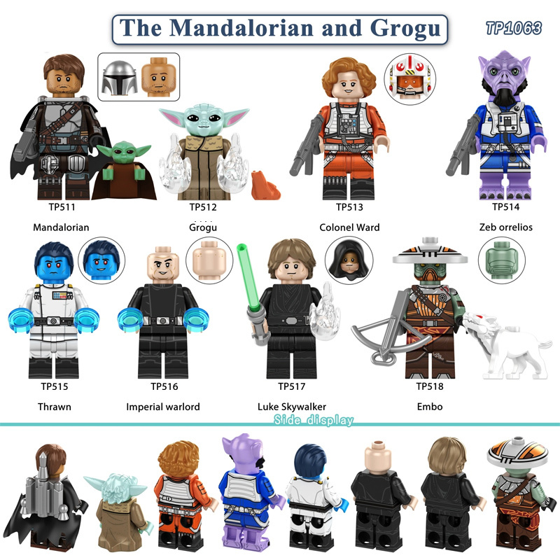 Star Wars Thrawn Imperial Waelord Embo Building Blocks Luke Yoda Grogu Sci-fi Minifigs Collectiion Toy Chillsdren Gift TP1063