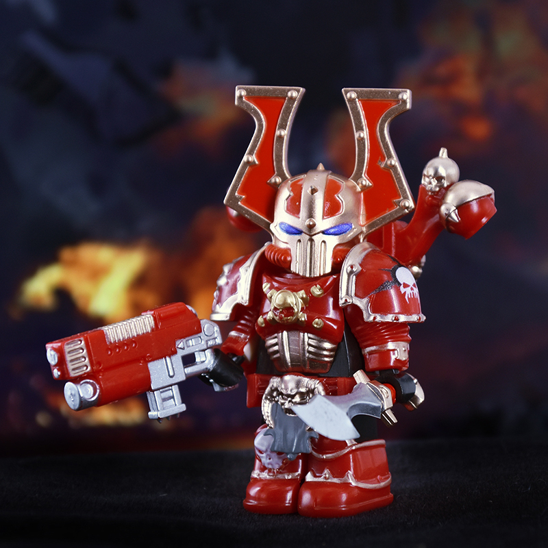 Dark Warhammer 40K Chaos Space Marines Minifigs Black Legion Horned Demon Soldiers Building Blocks Bricks Toys DXMH3004S DXMH3010S