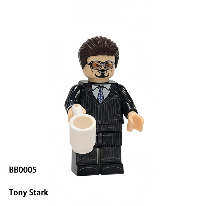 Tony Stark Iron Man Inspired Minifigs Building Bloc Genius Inventor Superhero Armor Collectible Brick Toy Fans Gifts BB0005