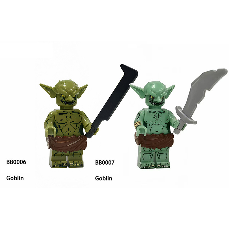 Lord of the Rings Goblin Minifigs Building Block Fantasy Cave Warrior Monster Collectible Brick Toy  Collection Gifts BB0006 BB0007