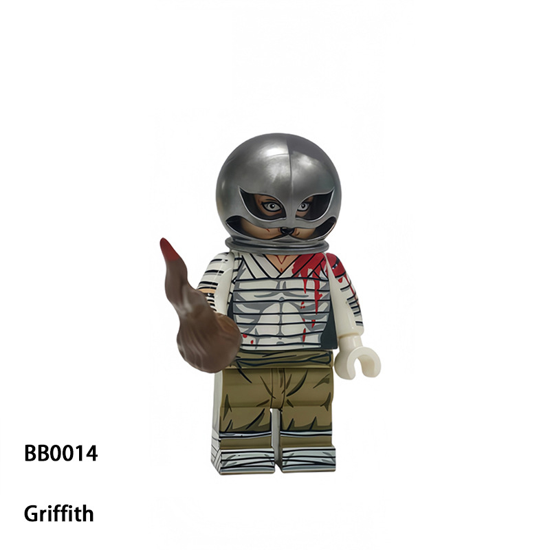 Berserk Griffith Minifigs Medieval Knight Building Block White Hawk Commander Anime Warrior Collectible Toy Gifts BB0014