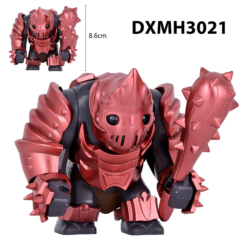Medieval Armored Troll Dual Blades Minifigs Building Block Fantasy Monster Warrior Custom Brick Toy Compatible Gifts DXMH3019-3021