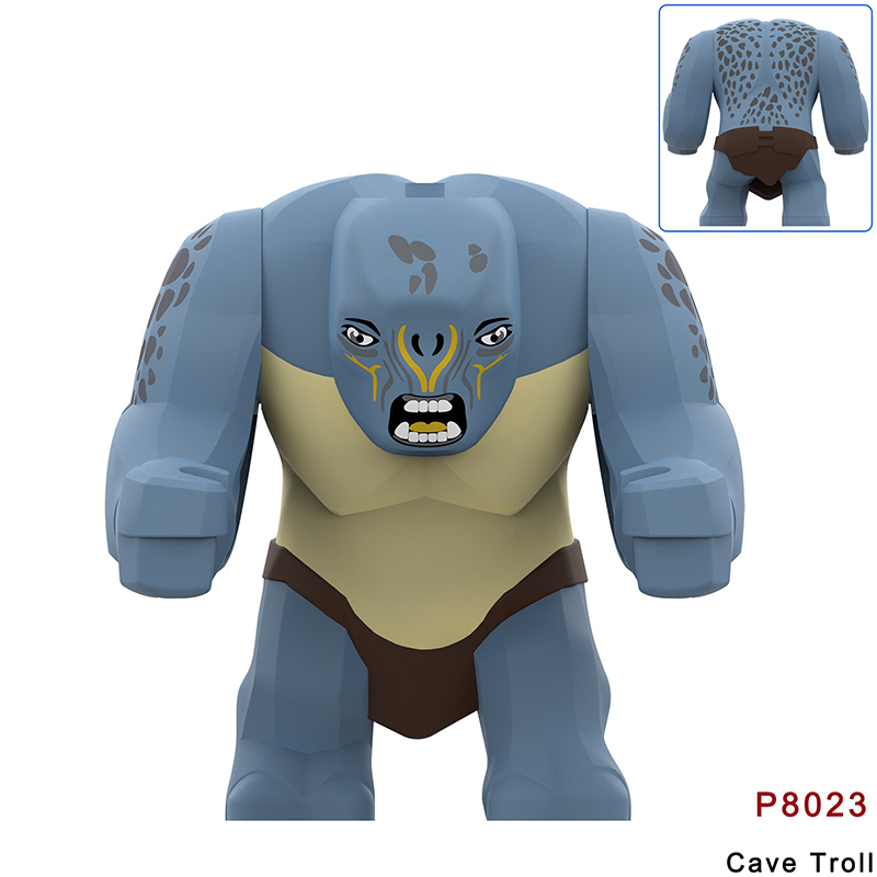 Medieval Armored Troll Dual Blades Minifigs Building Block Cave Monster Warrior Stone Mountain Collection Toy Compatible Gifts P8023-8025