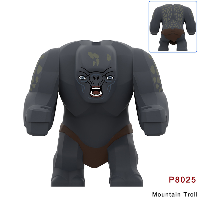 Medieval Armored Troll Dual Blades Minifigs Building Block Cave Monster Warrior Stone Mountain Collection Toy Compatible Gifts P8023-8025