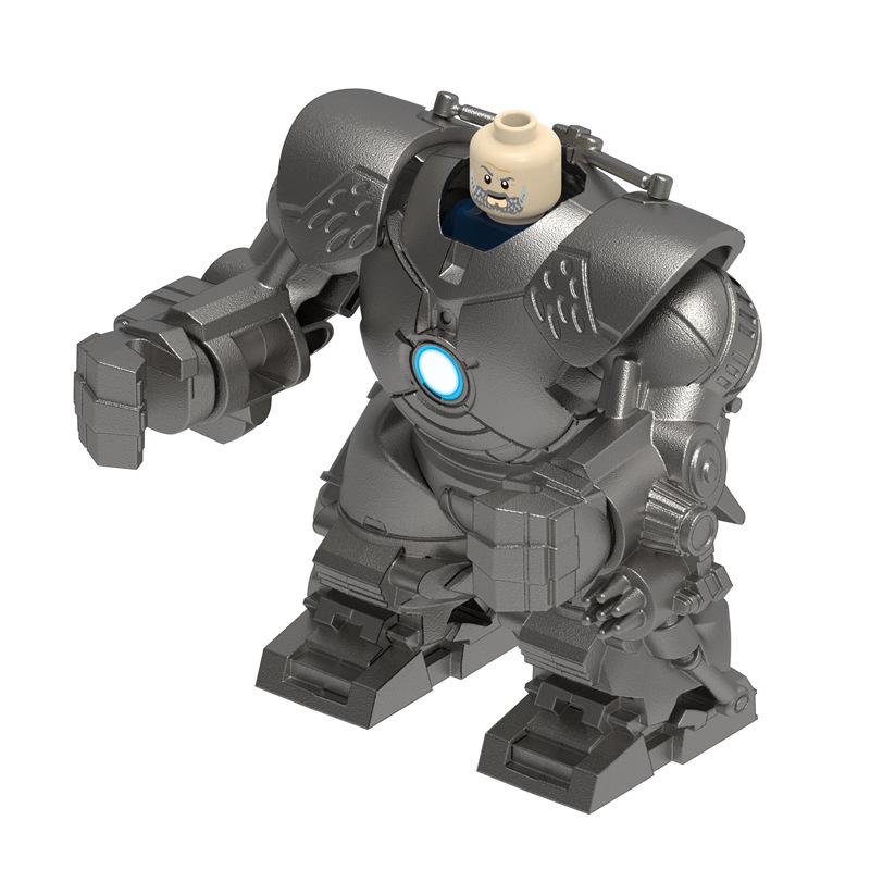Marvel Iron Monger Minifigs Building Block Superhero Heavy Armored Mech Villain Collectible Brick Toy Gifts TK131