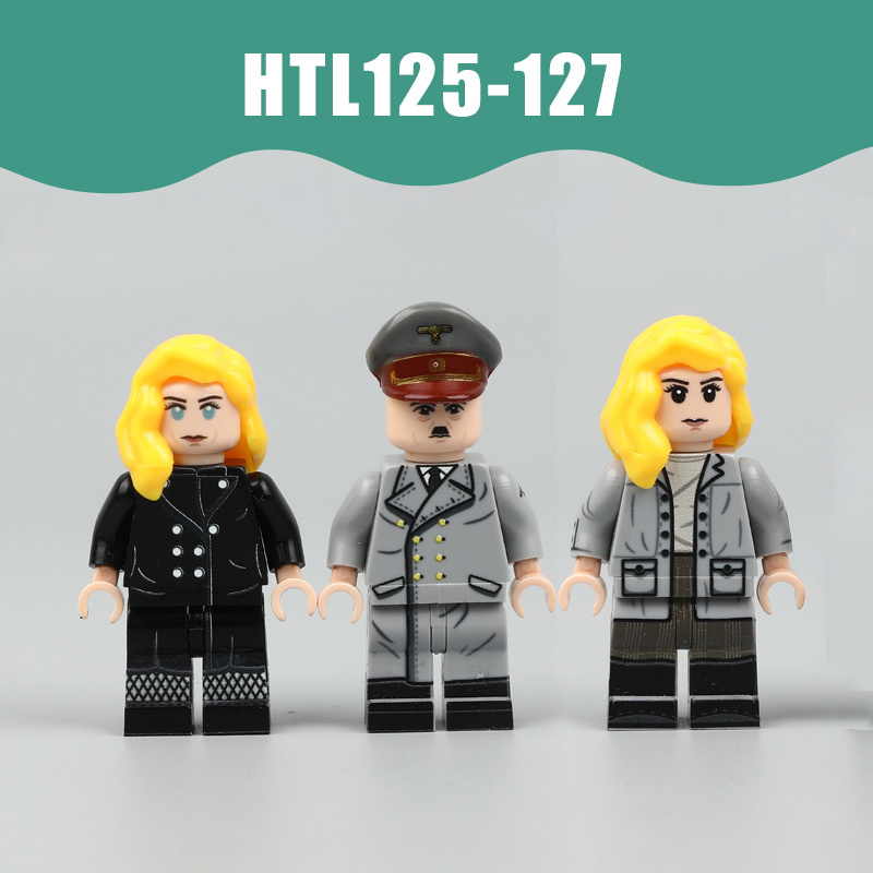 WW2 German Leader Eva Braun Adolf Hitler Minifigs Remembering History Building Block Historical Collection Toy Gifts HTL125-126