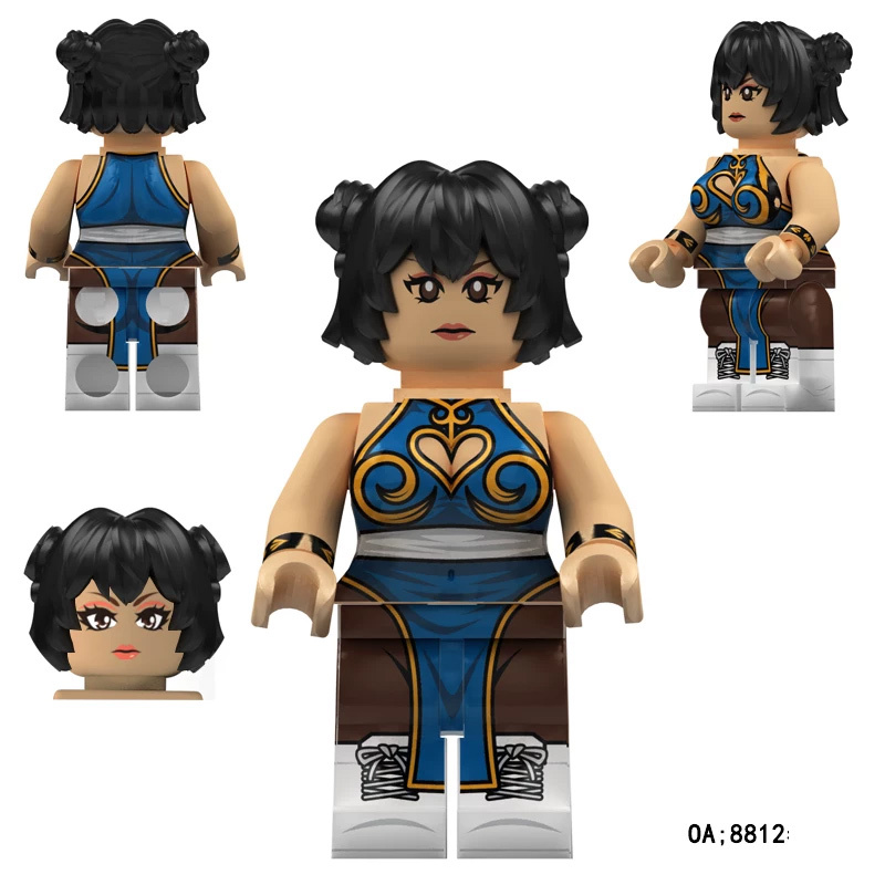 Japanese Anime Bunny Girl Chun Li Mai Shiranui Building Block Fighting Game Minifigs Compatible Toys Gifts OA8811 OA8812 OA8813
