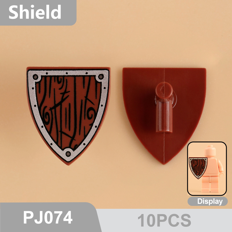 Medieval Knight Shield Building Blocks Minifigs Accessories Custom Heraldic Castle Warrior Armor Pack Collection Toys Gifts PJ066-070