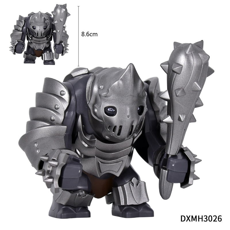 Medieval Armored Troll Dual Blades Minifigs Building Block Fantasy Monster Warrior Custom Brick  ollectible Toy Compatible Gifts DXMH3016-3027