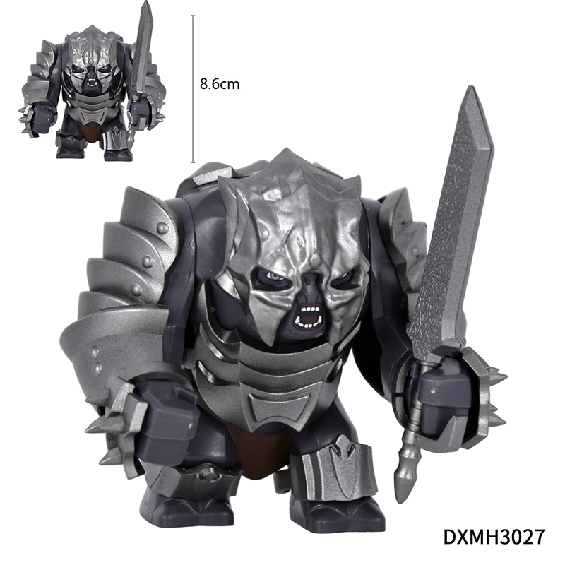 Medieval Armored Troll Dual Blades Minifigs Building Block Fantasy Monster Warrior Custom Brick  ollectible Toy Compatible Gifts DXMH3016-3027