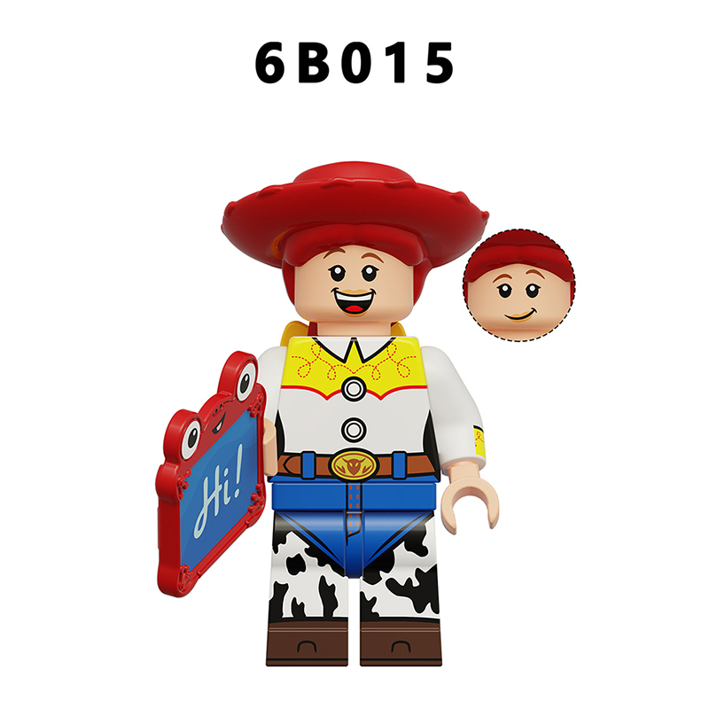 Toy Story Cartoon Minifigs Woody Buzz Lightyear Jessie Bo Peep Andy Alien Building Block Compatible Brick Toys Children Gifts 6B013-020