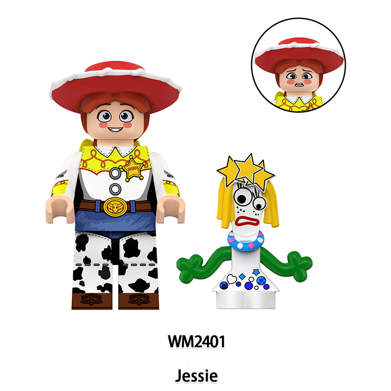 Toy Story Cartoon LiLy Pad Smarty Pants Minifigs Woody Buzz Lightyear Jessie Bo Peep  Building Block Compatible Brick Toys Children Gifts WM6144