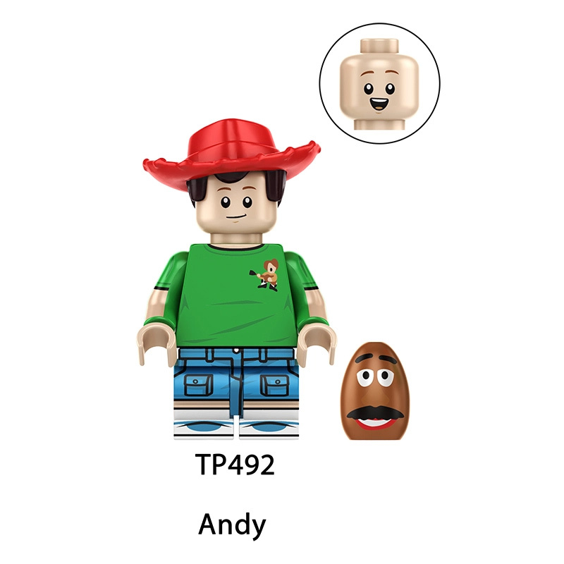 Toy Story Cartoon Minifigs Woody Buzz Lightyear Jessie Bo Peep Andy Alien Building Block Compatible Brick Toys Children Gifts TP1060
