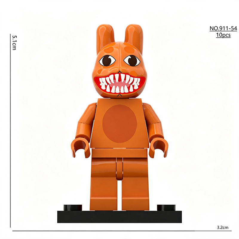 Animal Hospital Game Characters Minifigs Building Block Cat Nurse Duck Security Dog Nurse Deer Doctor Monster Patient Toy Gifts 958