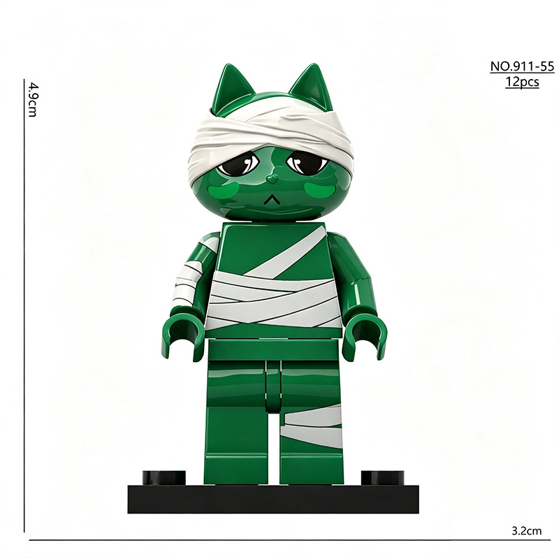 Animal Hospital Game Characters Minifigs Building Block Cat Nurse Duck Security Dog Nurse Deer Doctor Monster Patient Toy Gifts 958
