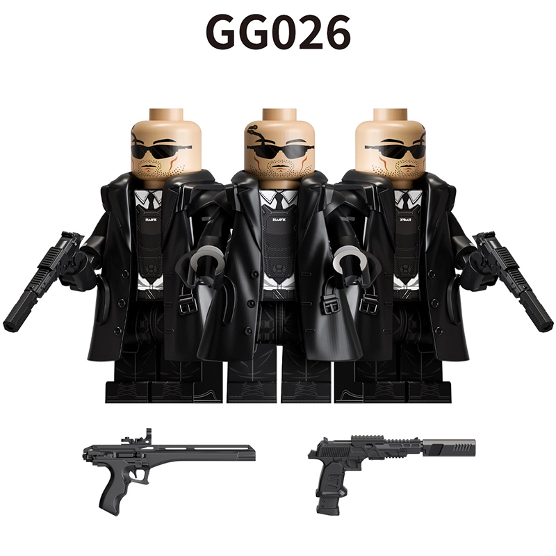 Delta Operations Black Tactical Special Forces Building Block Soldier Toy Military Stealth Agent Custom Minifigs Toys Gift GG026