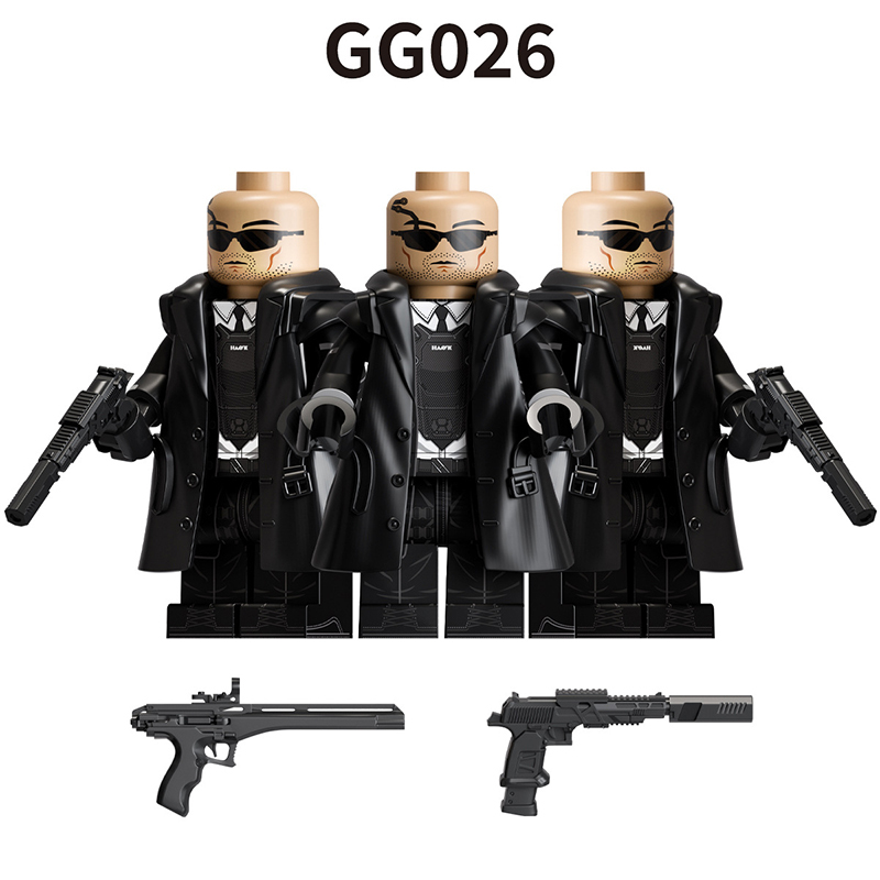 Delta Operations Black Tactical Special Forces Building Block Soldier Toy Military Stealth Agent Custom Minifigs Toys Gift GG026
