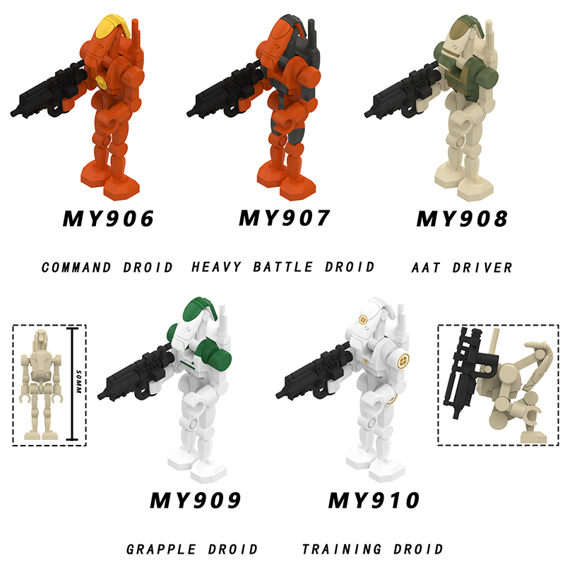 Star Wars Galaxy Battle Droid Building Block Sci-Fi Command Droid Robot Trooper Minifigs Collectible Toy Children Gifts MY906-910