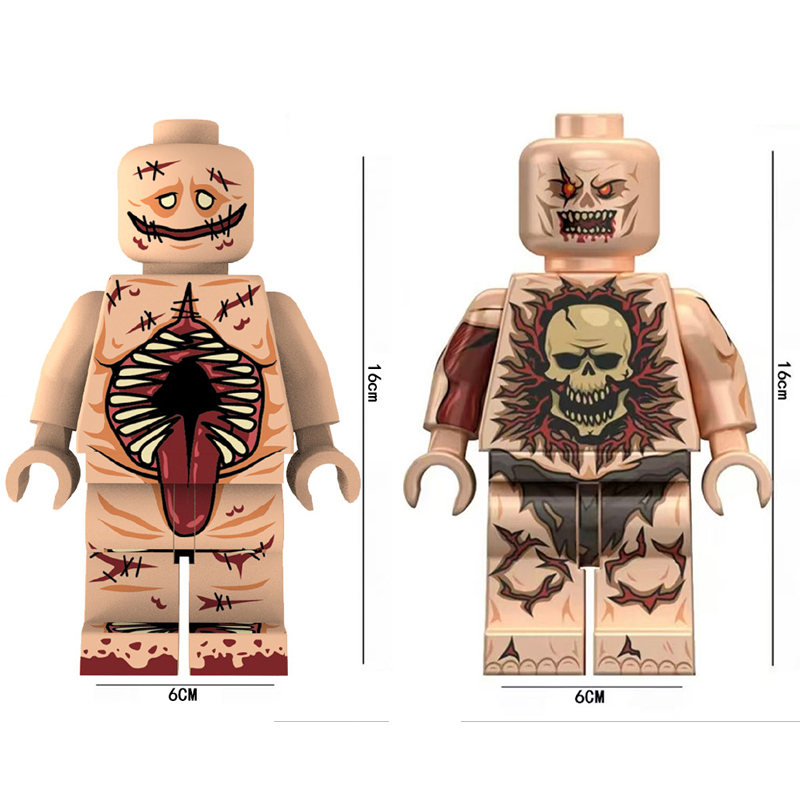 Zombie Skeleton Minifigures Building Block Toy MOC Large Body Carnivorous Plant Model Toy Chilren Gifts OA2211 OA2212