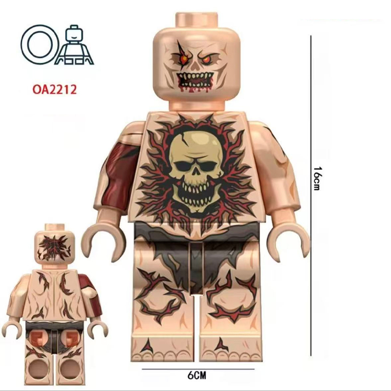 Zombie Skeleton Minifigures Building Block Toy MOC Large Body Carnivorous Plant Model Toy Chilren Gifts OA2211 OA2212