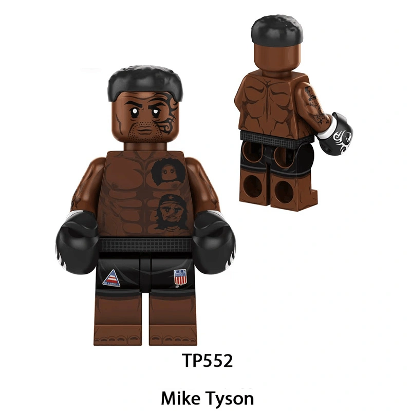 Boxing Champion Mike Tyson Custom Printed Minifigs Building Block  Collectible Sports Athlete Toy Fans Display Collection  Gifts TP552