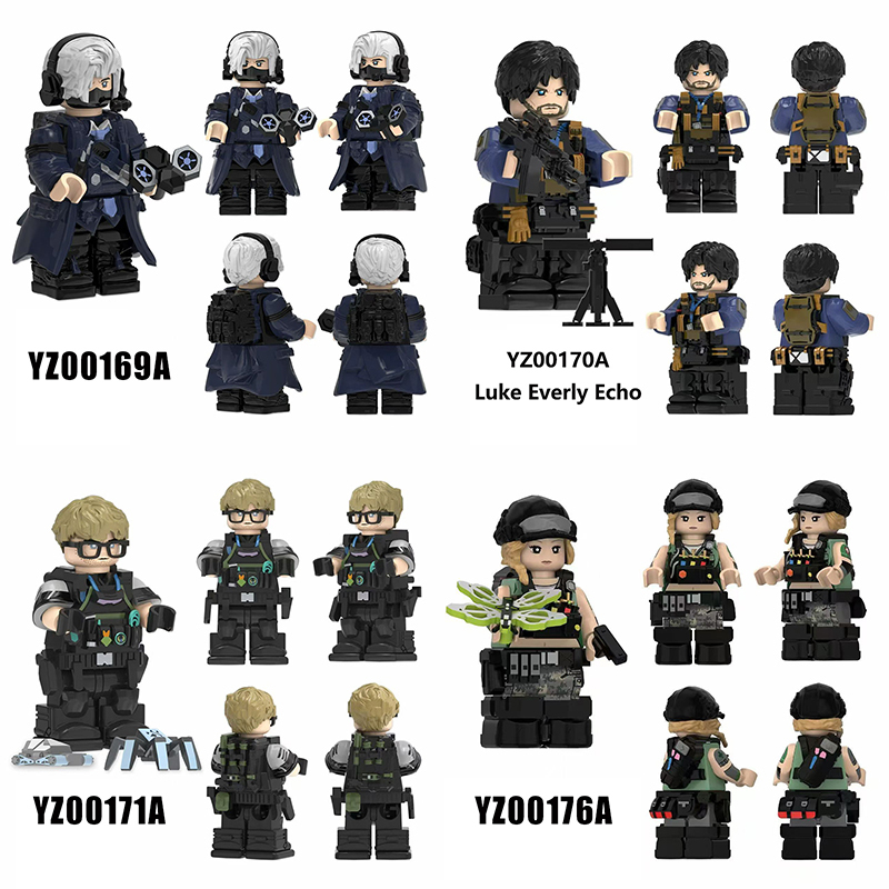 Delta Ops Special Forces Luke Everly Echo Military Minifigs Building Blocks Soldier Team Weapons Gear Model Toy Gift Kids YZ00169-171 YZ00176
