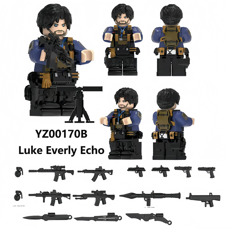 Delta Ops Special Forces Luke Everly Echo Military Minifigs Building Blocks Soldier Team Weapons Gear Model Toy Gift Kids YZ00169-171 YZ00176