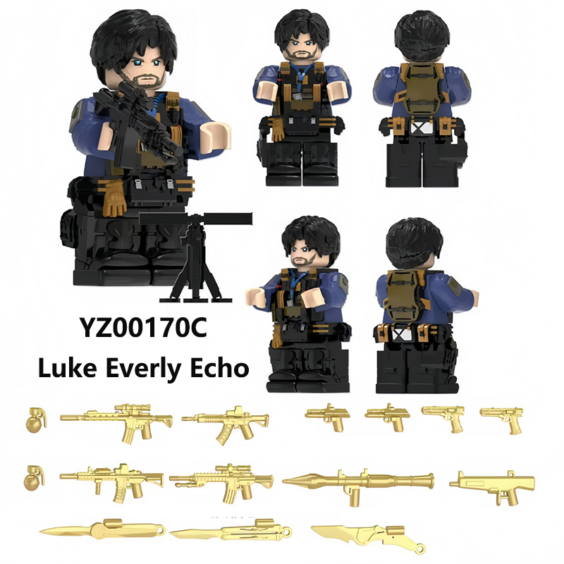 Delta Ops Special Forces Luke Everly Echo Military Minifigs Building Blocks Soldier Team Weapons Gear Model Toy Gift Kids YZ00169-171 YZ00176