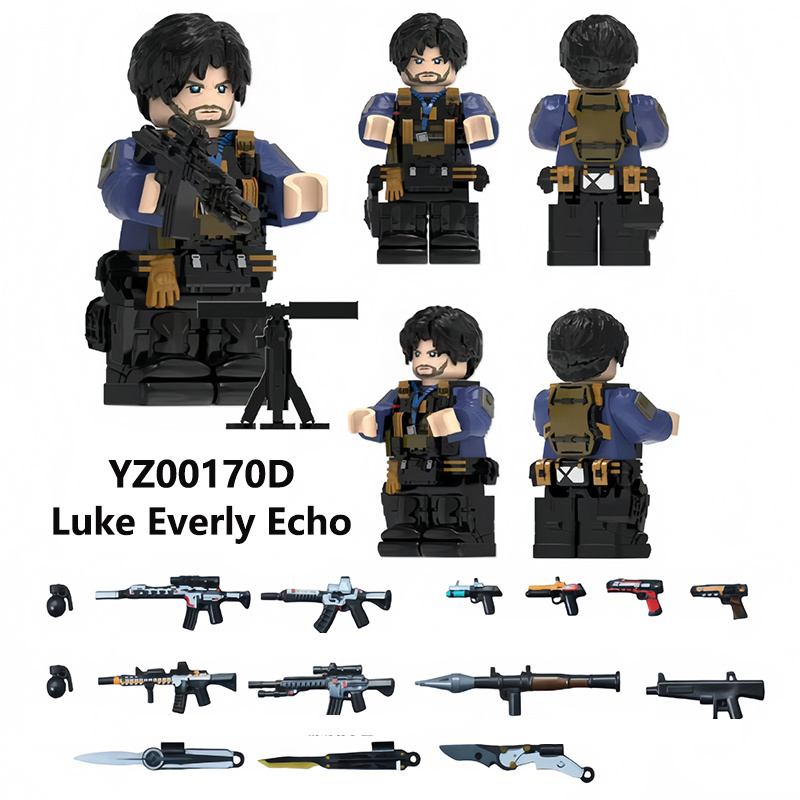 Delta Ops Special Forces Luke Everly Echo Military Minifigs Building Blocks Soldier Team Weapons Gear Model Toy Gift Kids YZ00169-171 YZ00176