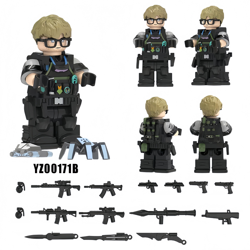 Delta Ops Special Forces Luke Everly Echo Military Minifigs Building Blocks Soldier Team Weapons Gear Model Toy Gift Kids YZ00169-171 YZ00176