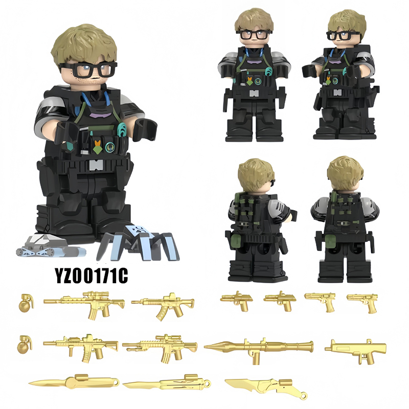 Delta Ops Special Forces Luke Everly Echo Military Minifigs Building Blocks Soldier Team Weapons Gear Model Toy Gift Kids YZ00169-171 YZ00176