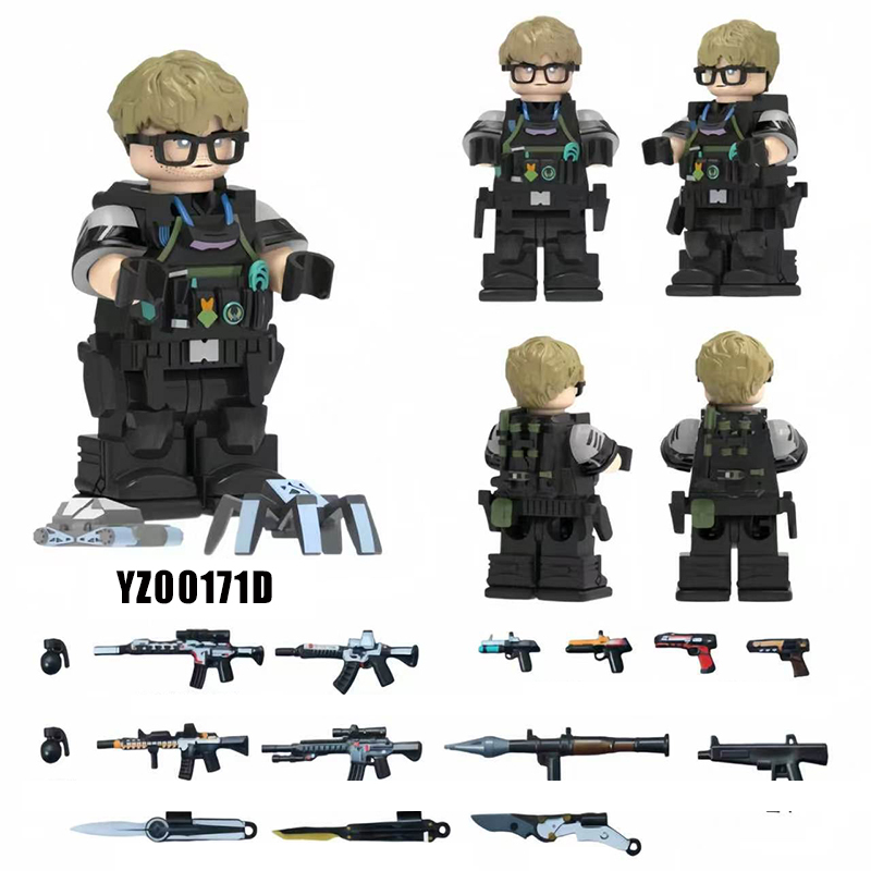 Delta Ops Special Forces Luke Everly Echo Military Minifigs Building Blocks Soldier Team Weapons Gear Model Toy Gift Kids YZ00169-171 YZ00176