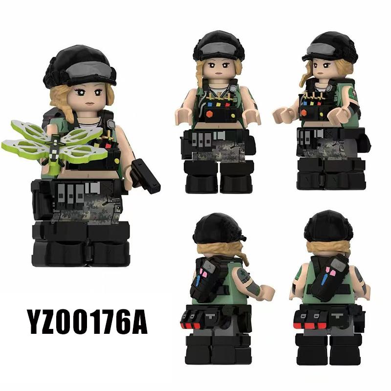 Delta Ops Special Forces Luke Everly Echo Military Minifigs Building Blocks Soldier Team Weapons Gear Model Toy Gift Kids YZ00169-171 YZ00176