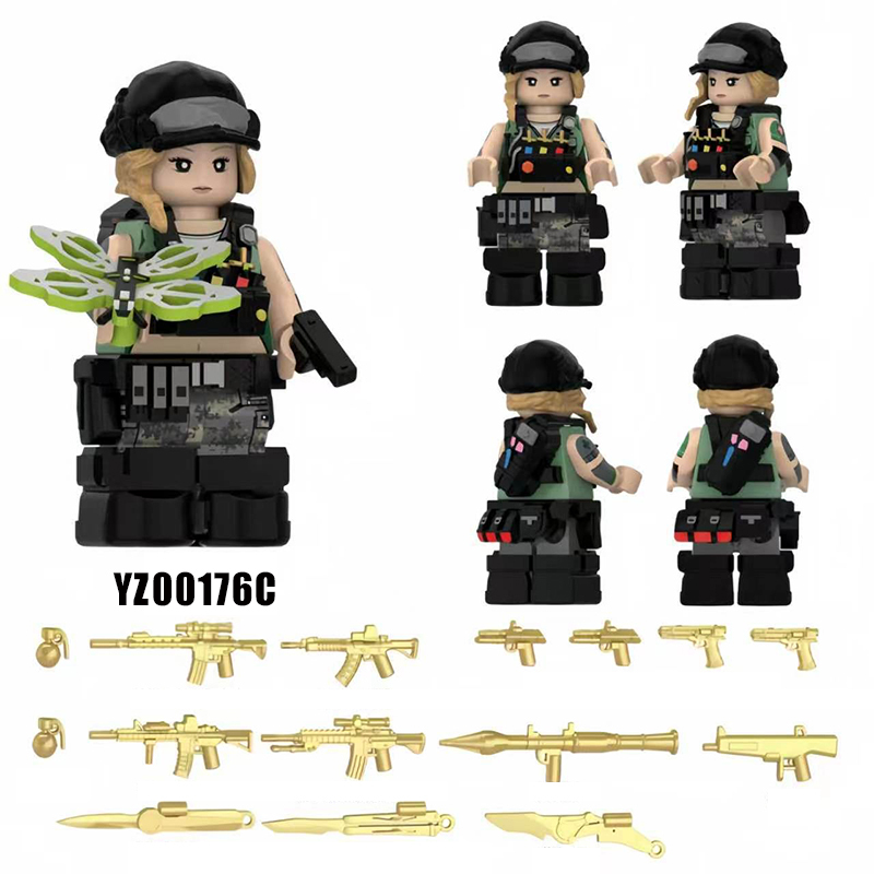 Delta Ops Special Forces Luke Everly Echo Military Minifigs Building Blocks Soldier Team Weapons Gear Model Toy Gift Kids YZ00169-171 YZ00176