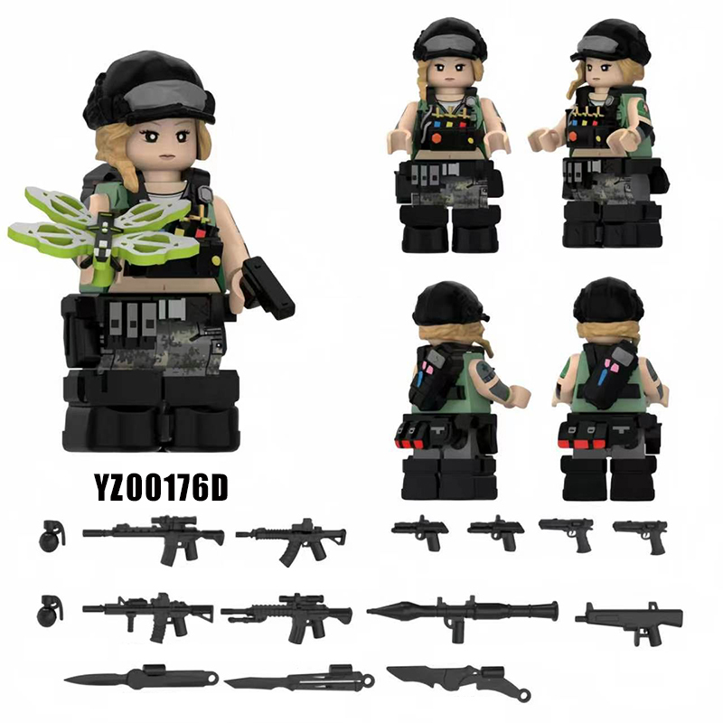 Delta Ops Special Forces Luke Everly Echo Military Minifigs Building Blocks Soldier Team Weapons Gear Model Toy Gift Kids YZ00169-171 YZ00176