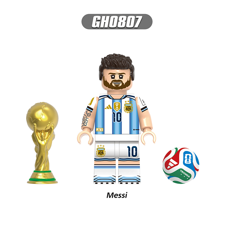 World Cup Football Player Lisandro Martinez De Paul Minifgs Neuer Building Blocks Messi Sports Team Bricks Toy Fans Gift G0204