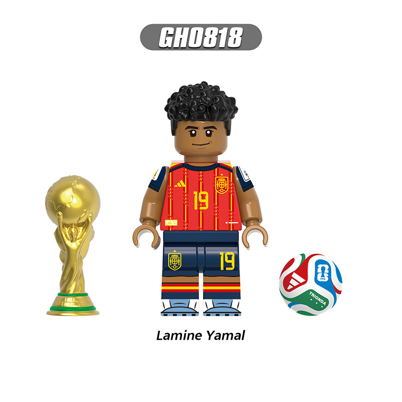 World Cup Football Player Spanish National Team Minifgs Rodri Gavi Building Blocks Olmo Eric Sports Team Bricks Toy Gift Fans G0205