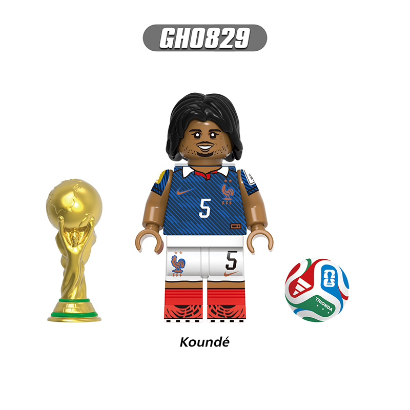 World Cup Football Player France National Team Upamecano Mbappe Minifgs Building Blocks Sports Team Bricks Toy Fans Gift G0207
